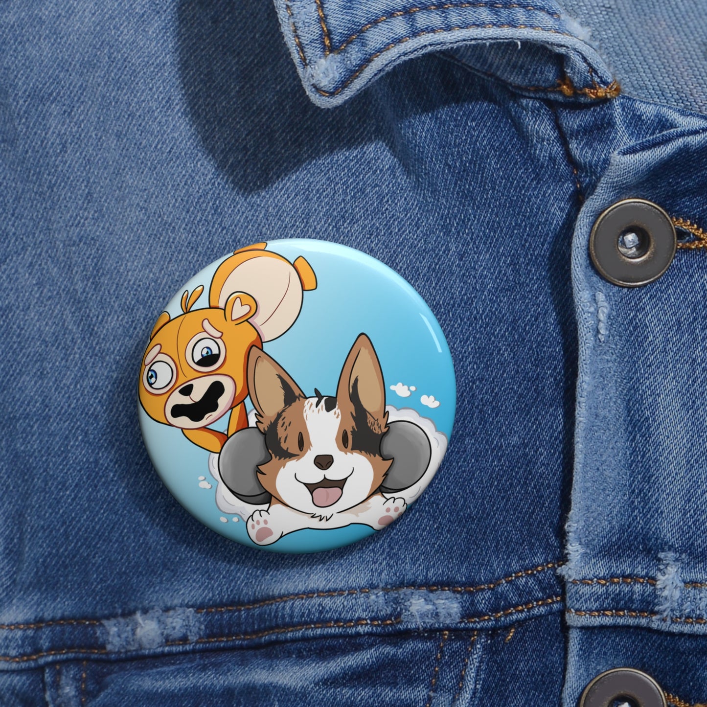 Fat Butters Pin Button