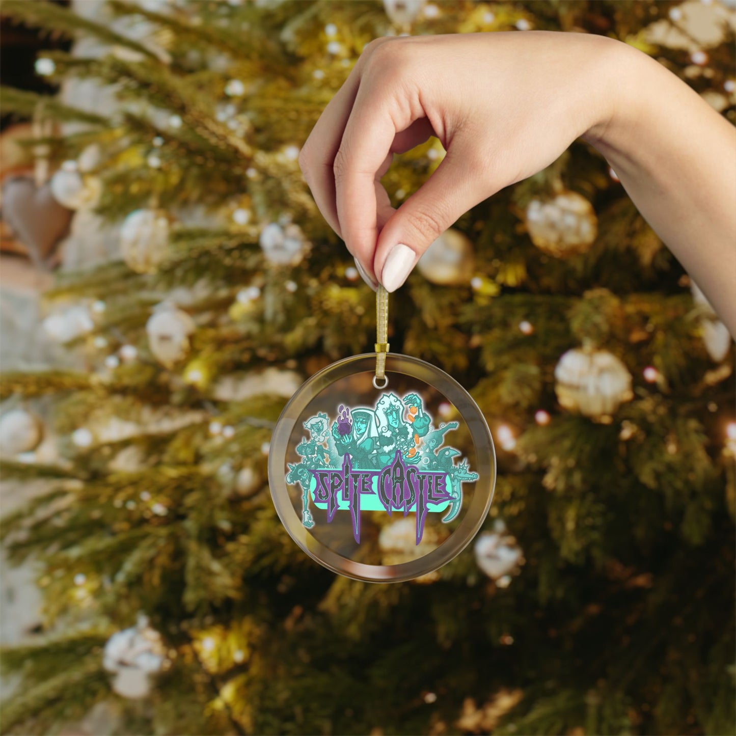 Spite Castle Logo Glass Ornament
