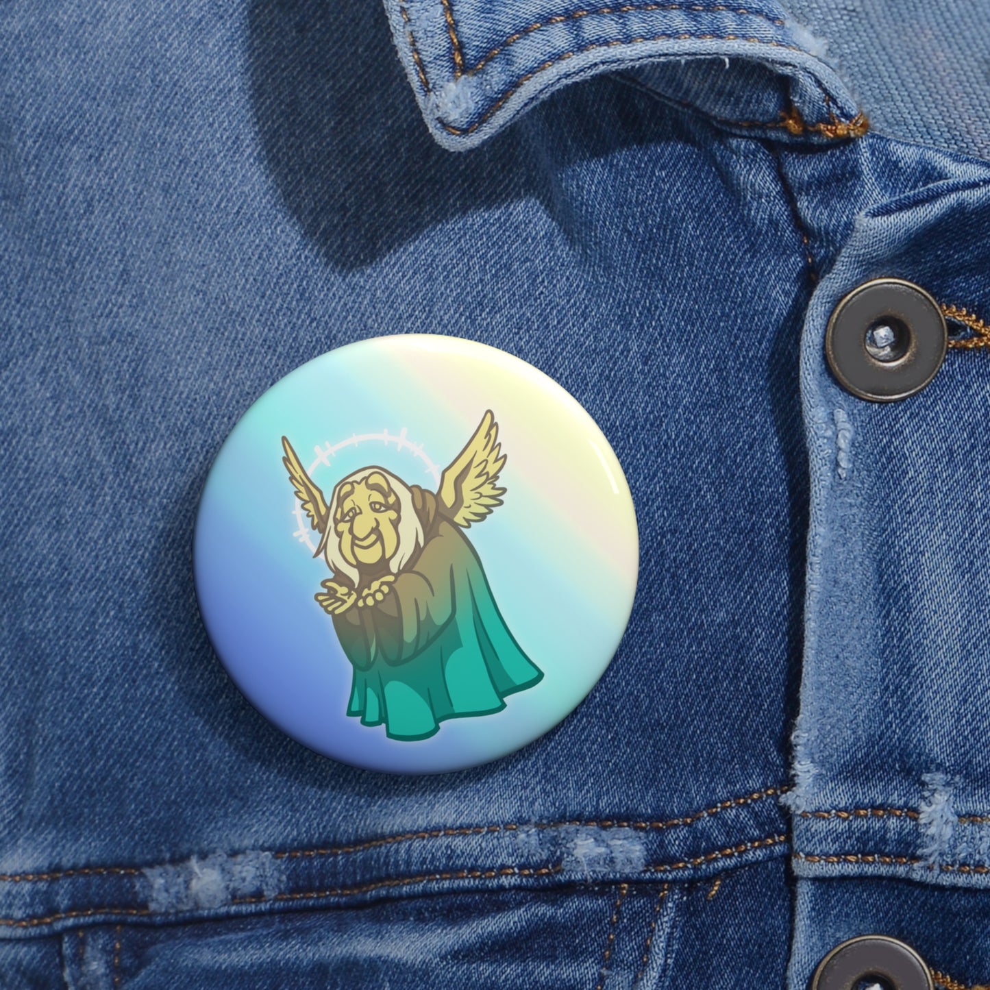 Angelic Beggar Pin Button