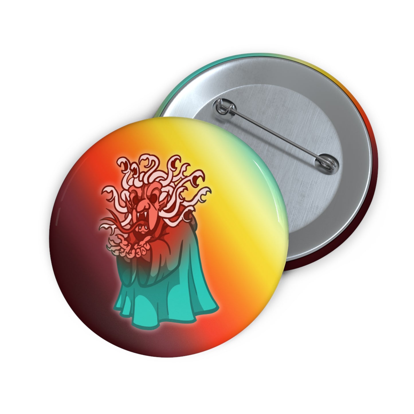 Demonic Beggar Pin Button