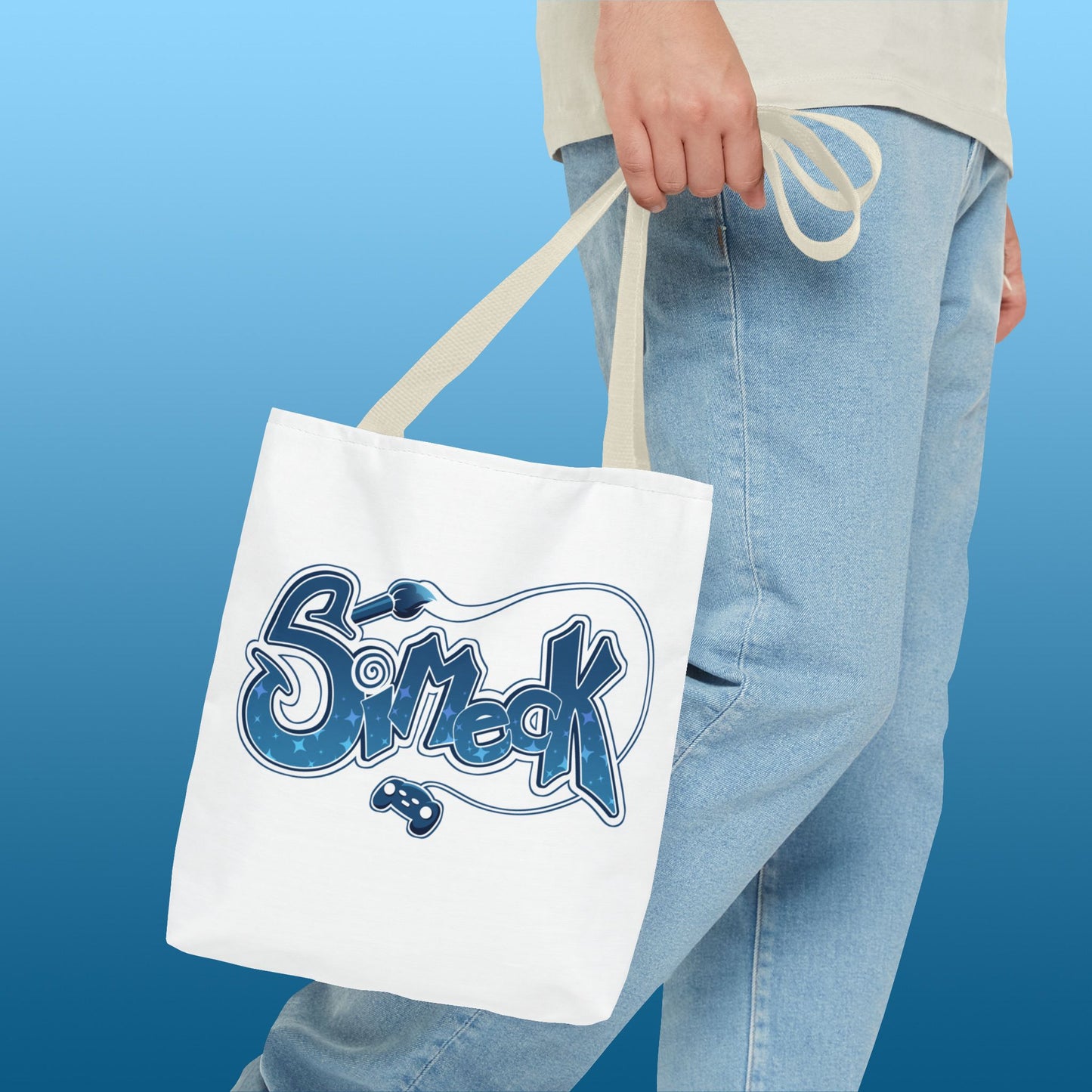 Simeck Blue Tote Bag