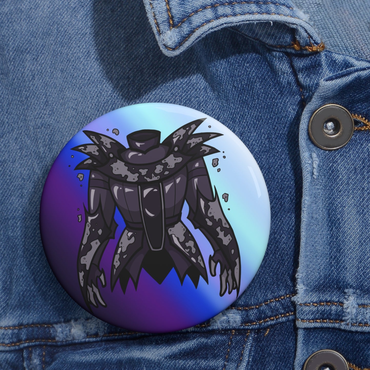 Ashen Mail of Spite Pin Button