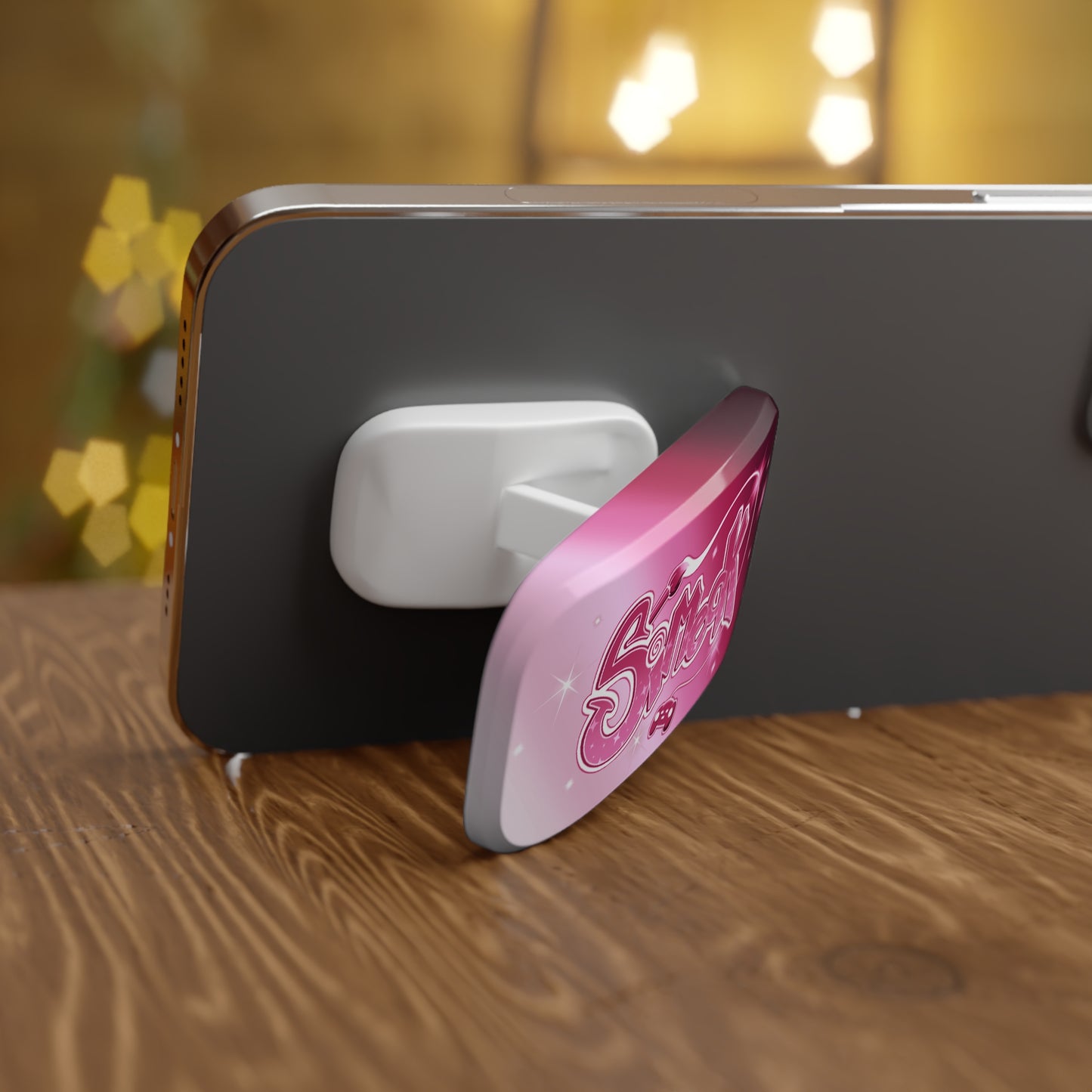 Simeck Pink Diamond Phone Click-On Grip