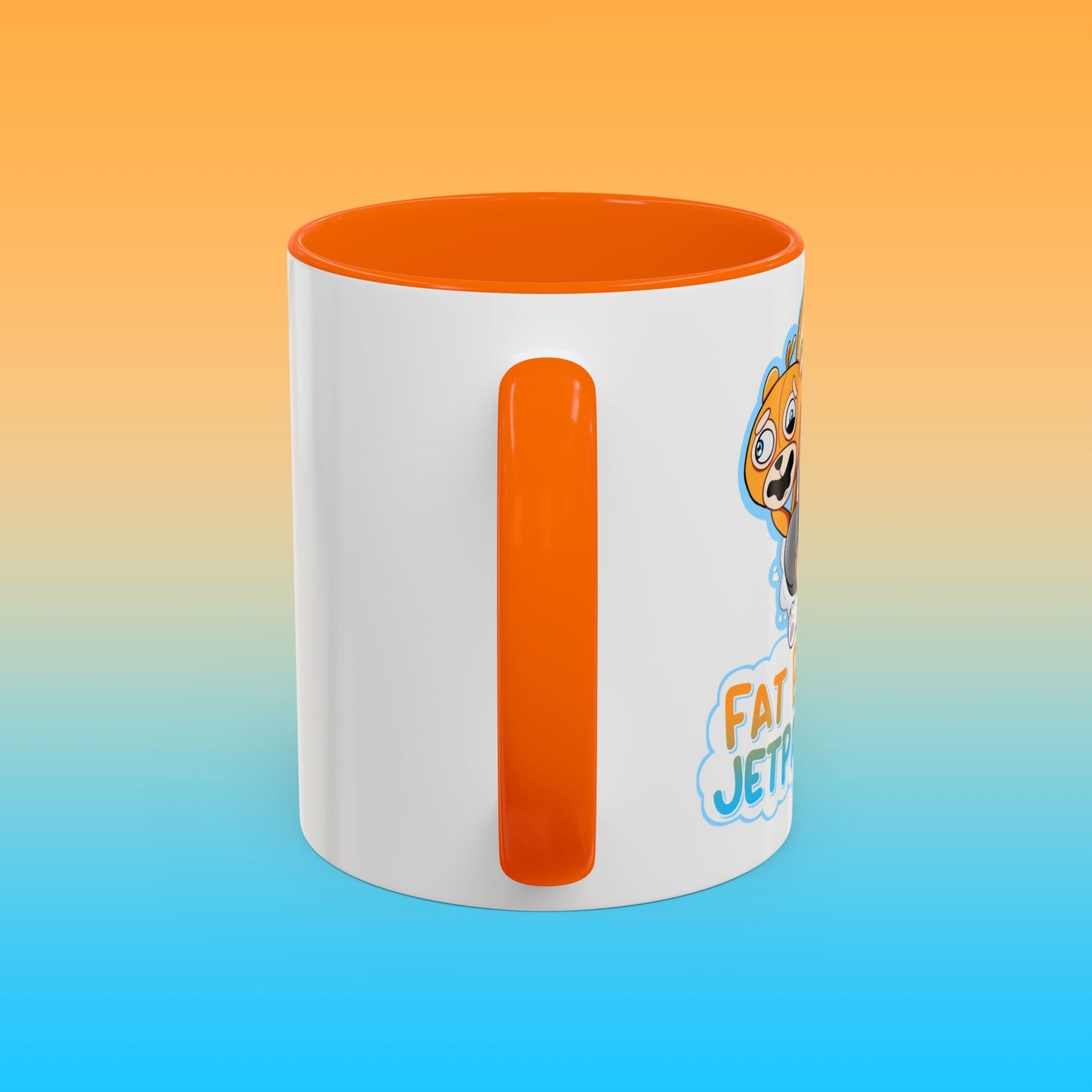 Fat Butters White Accent Mug