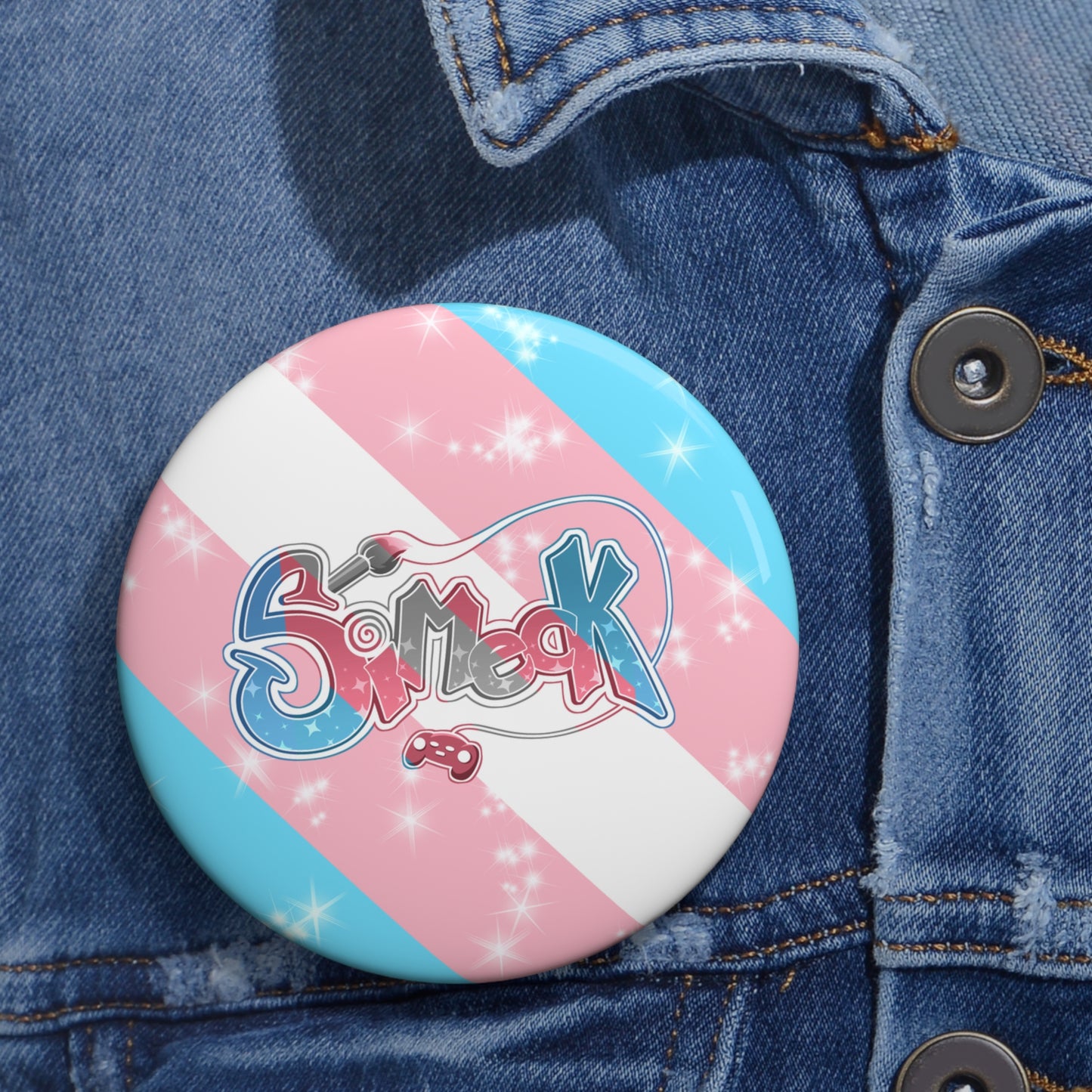 Simeck Trans Pride Pin Button