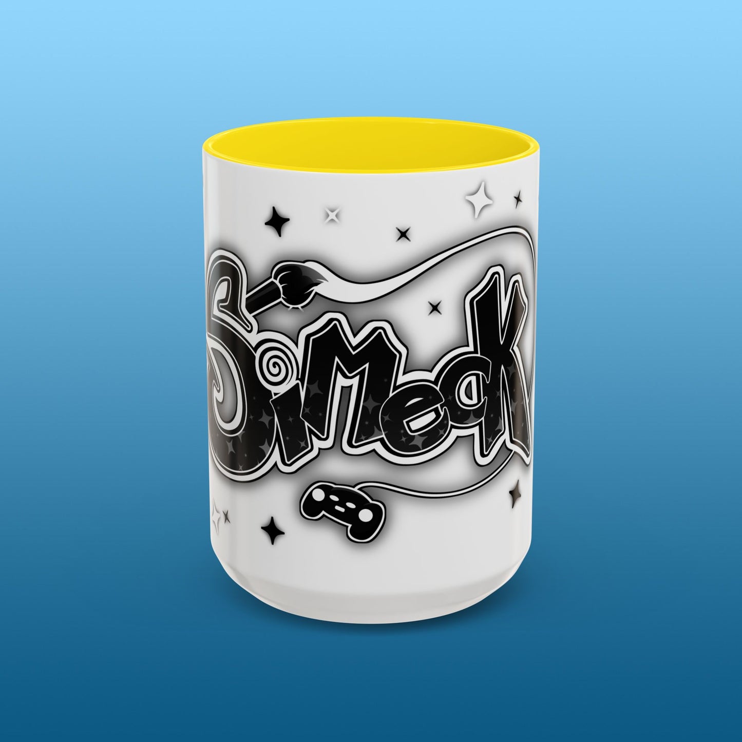 Simeck White Starry Accent Mug