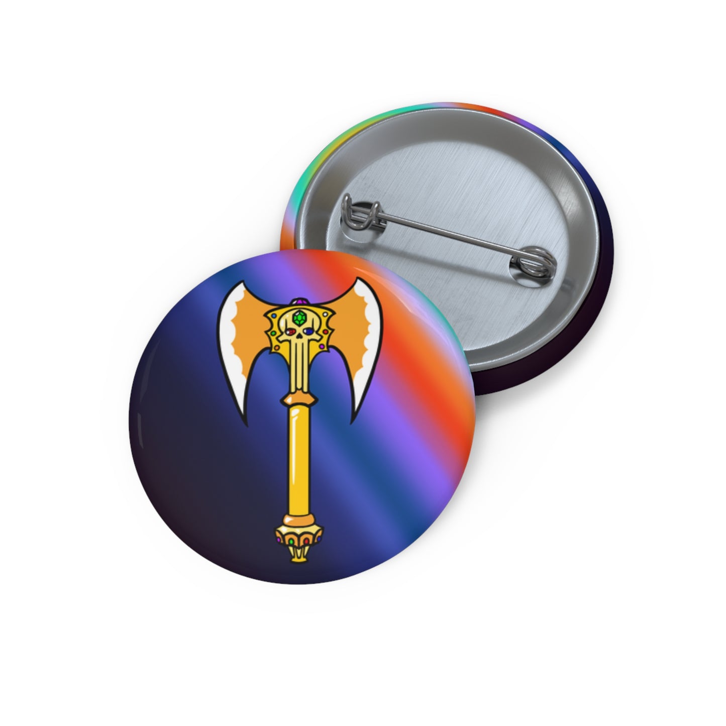 Gilded Axe of Greed Pin Button