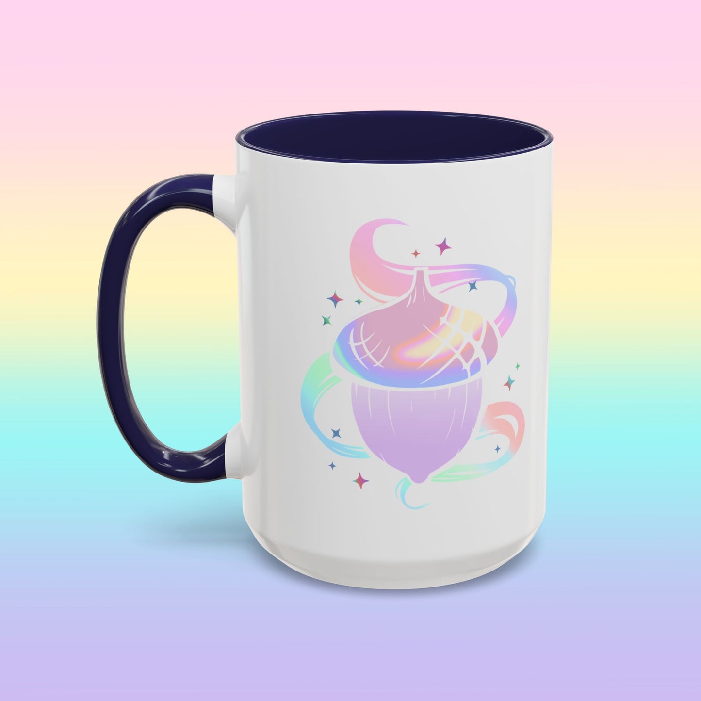 Iridescent Acorn Productions White Accent Mug