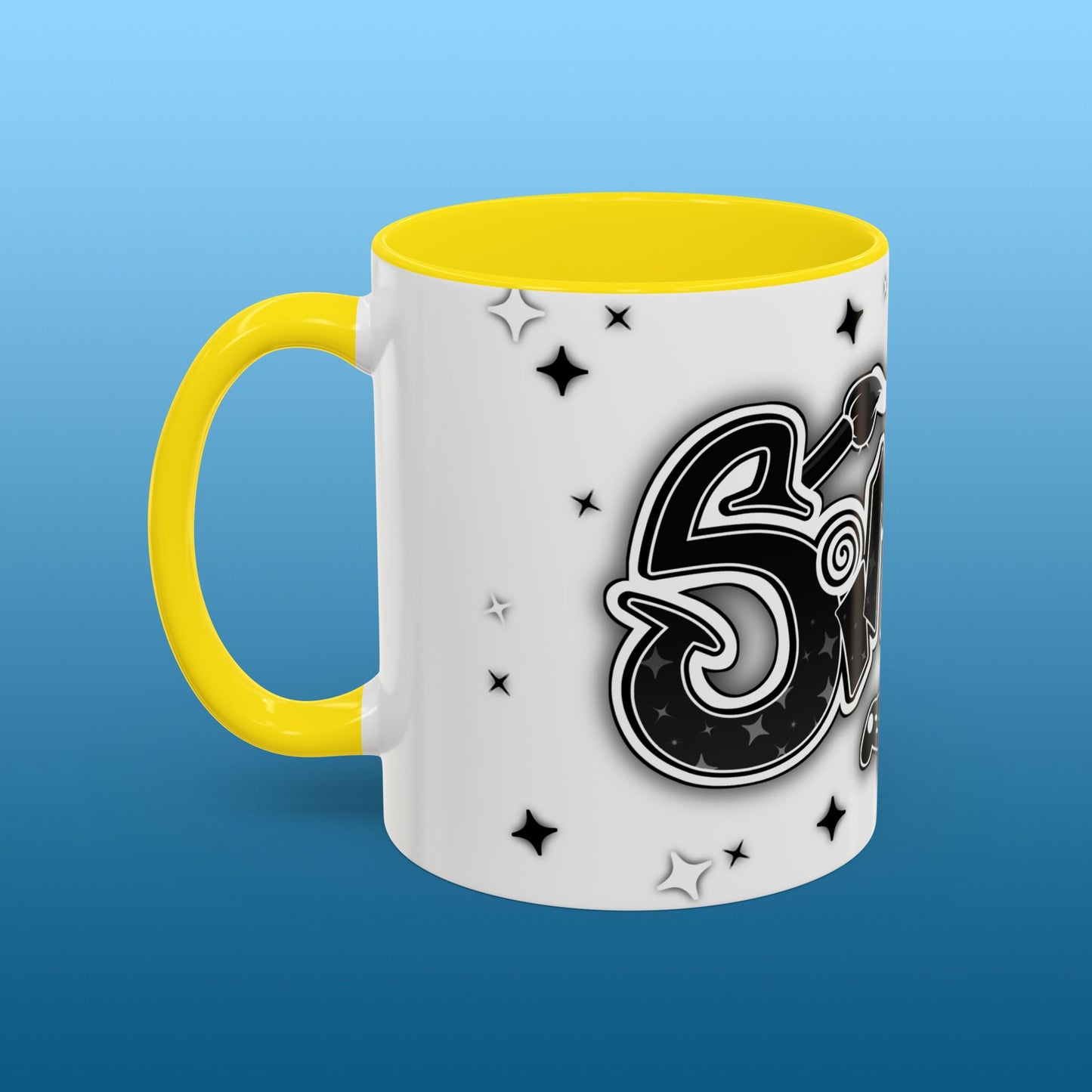 Simeck White Starry Accent Mug
