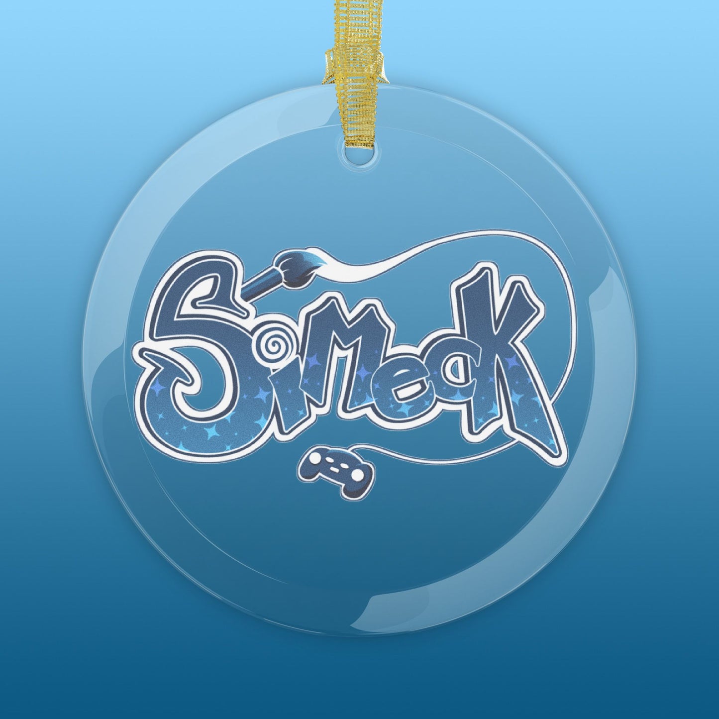 Simeck Blue Glass Ornament
