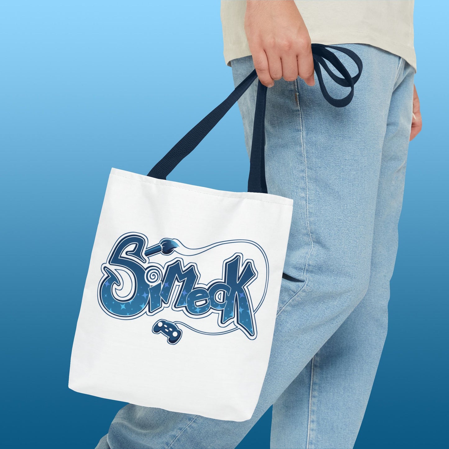 Simeck Blue Tote Bag