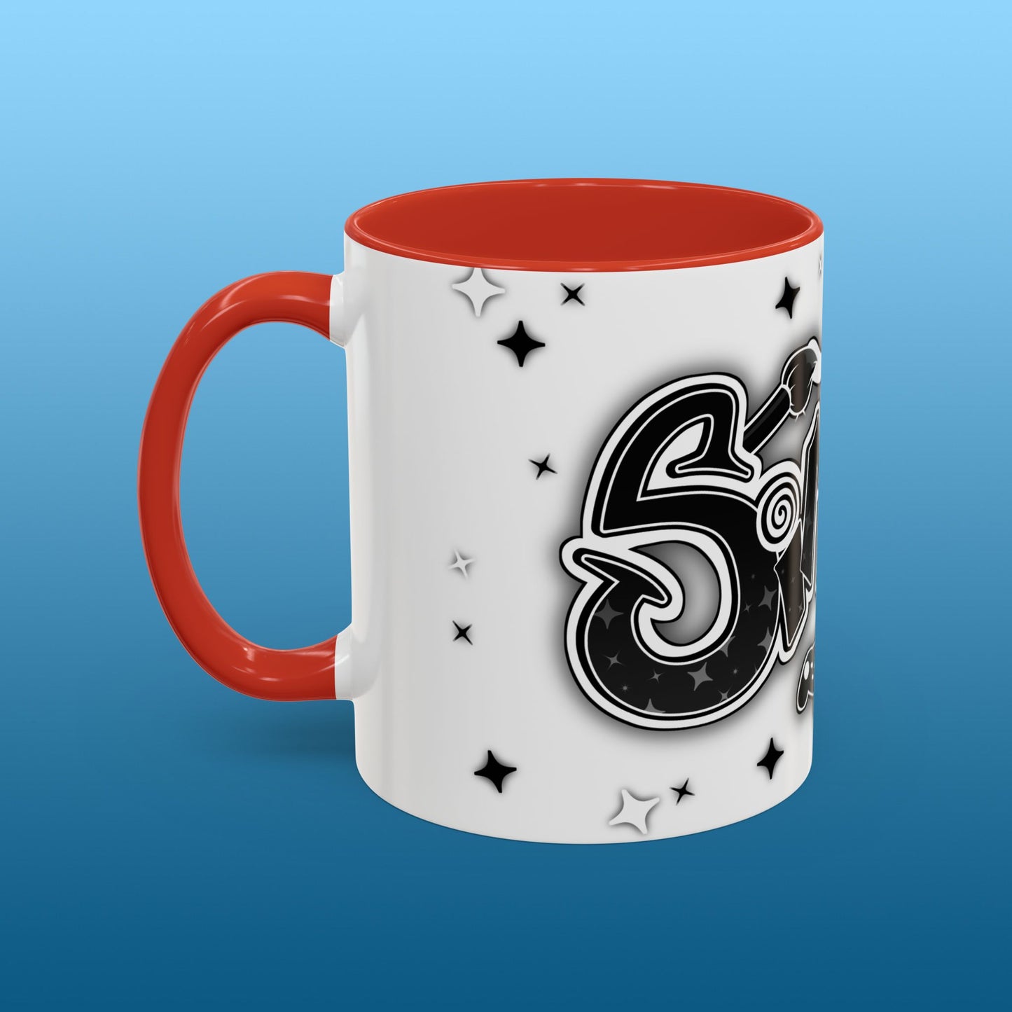 Simeck White Starry Accent Mug