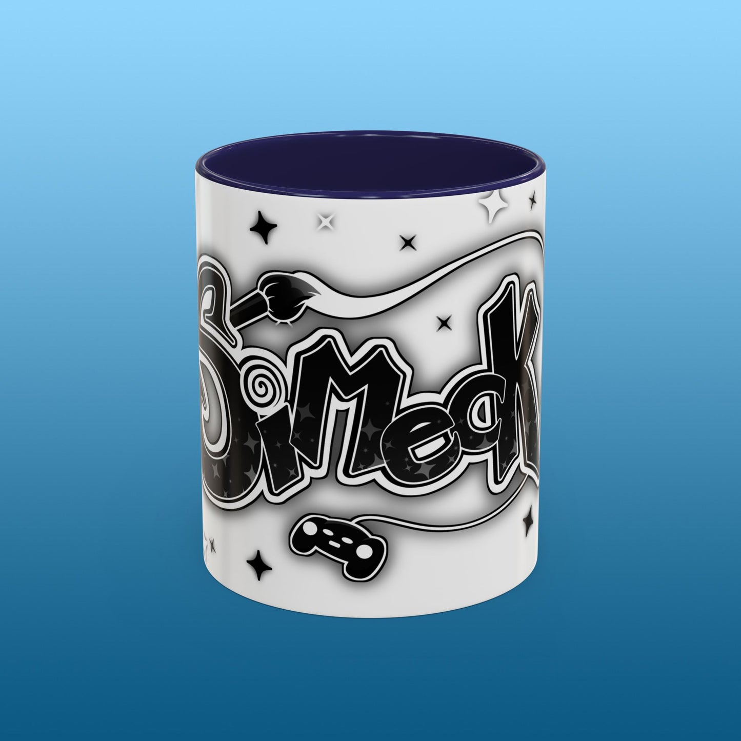 Simeck White Starry Accent Mug