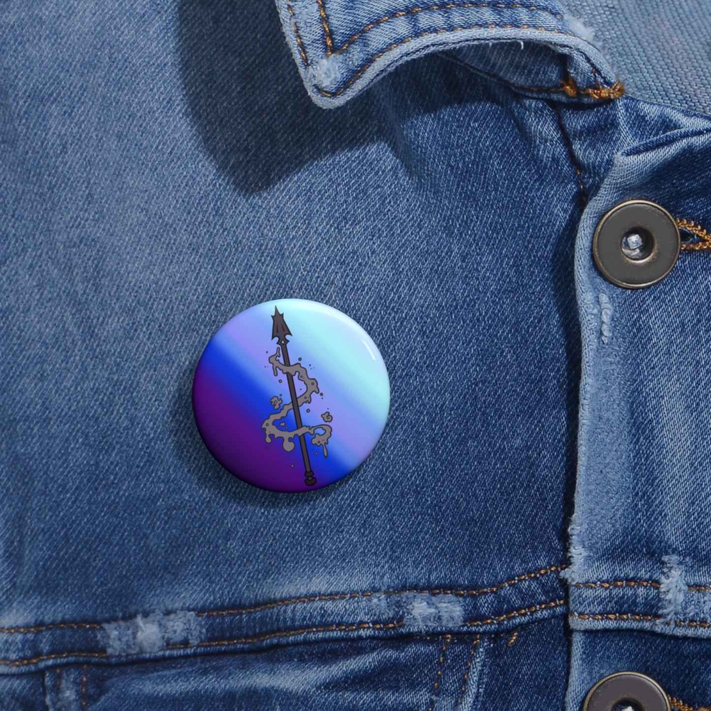Ashen Spear of Spite Pin Button