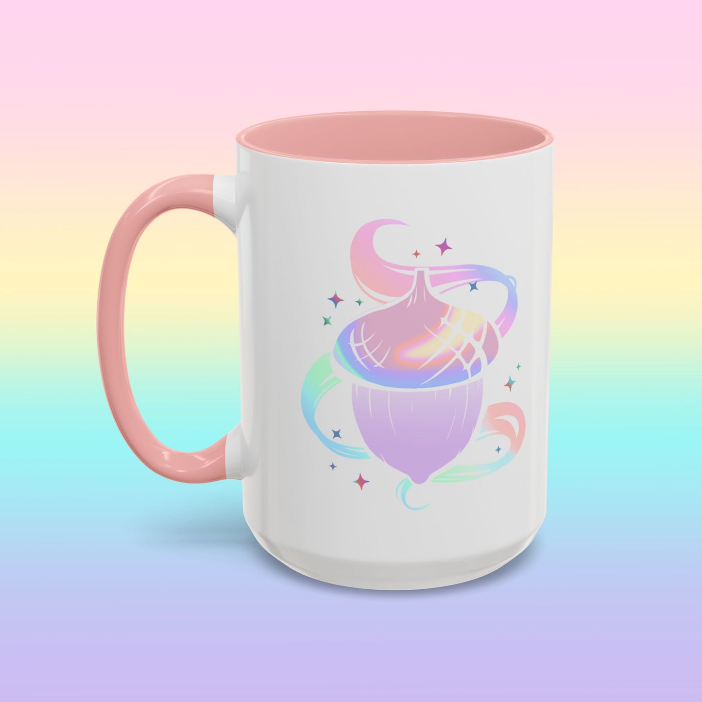 Iridescent Acorn Productions White Accent Mug
