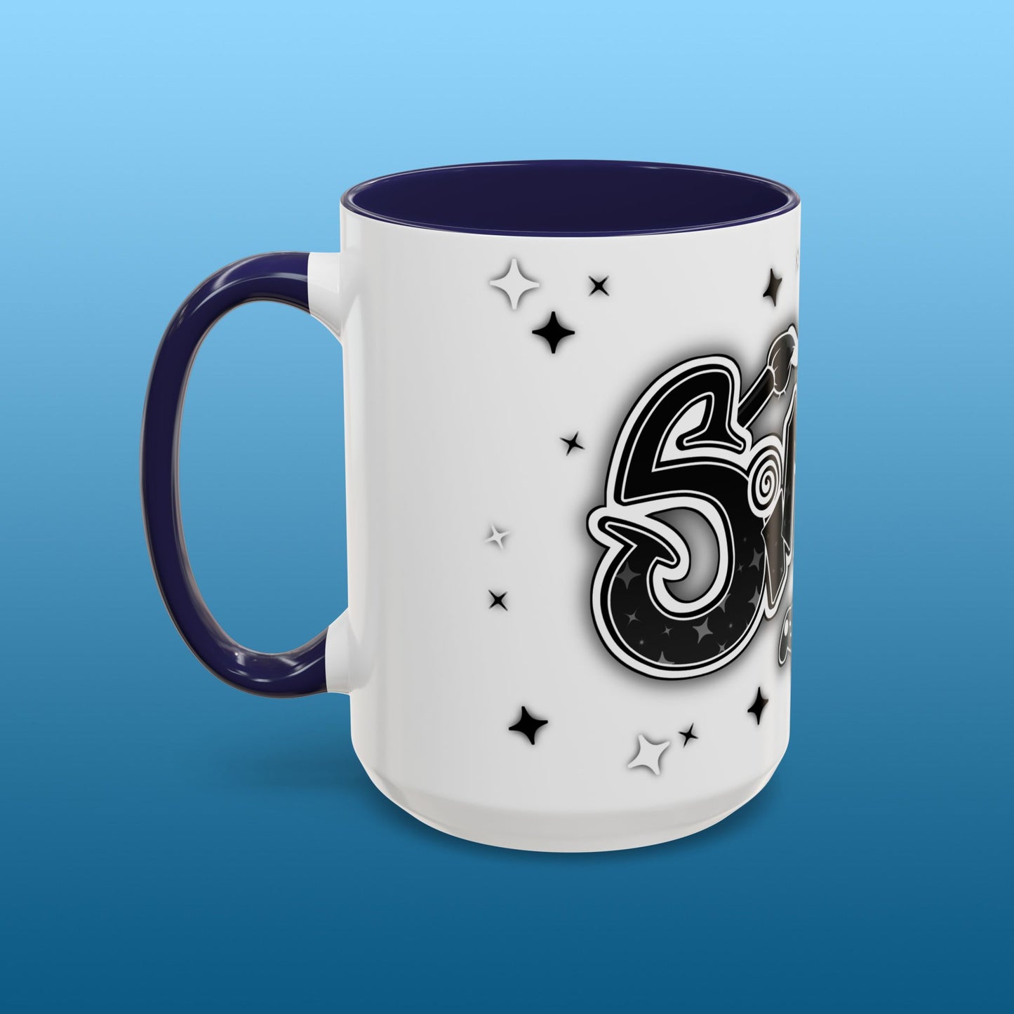 Simeck White Starry Accent Mug