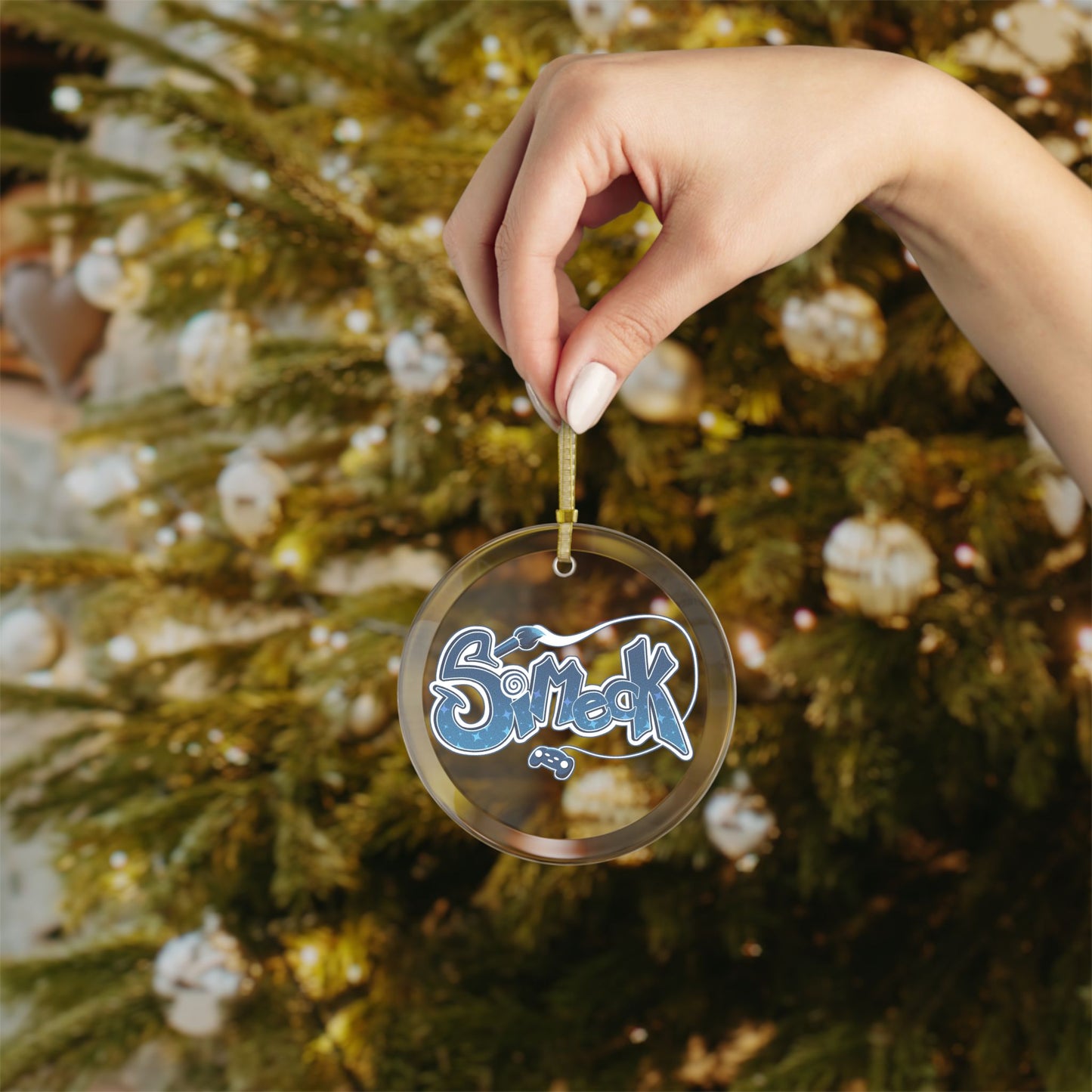 Simeck Blue Glass Ornament