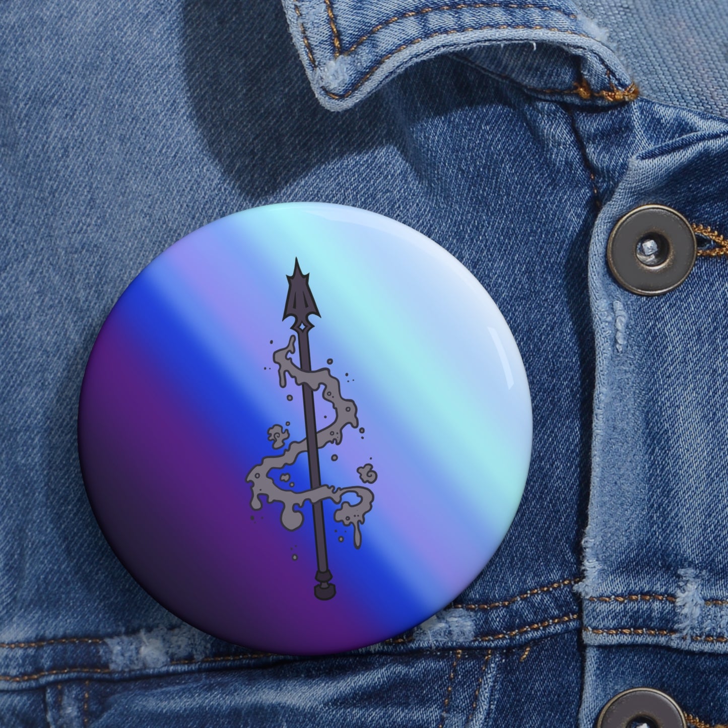 Ashen Spear of Spite Pin Button