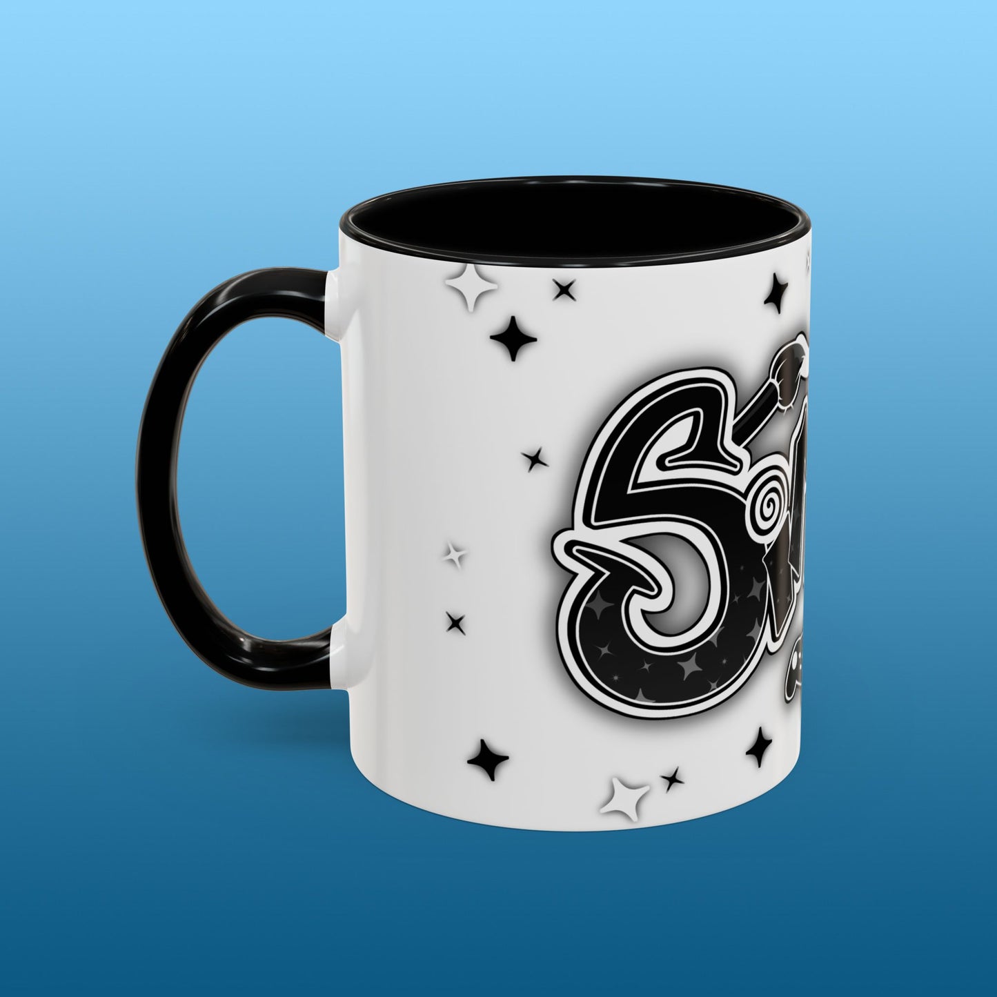 Simeck White Starry Accent Mug