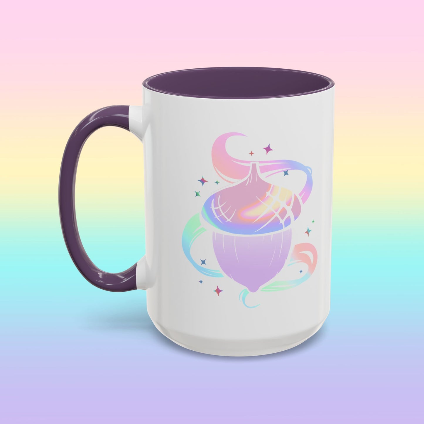 Iridescent Acorn Productions White Accent Mug