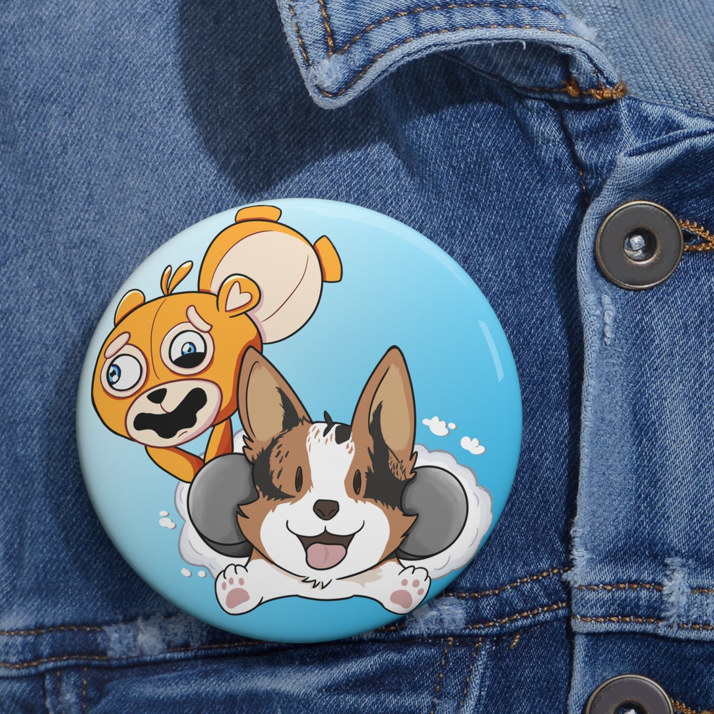 Fat Butters Pin Button