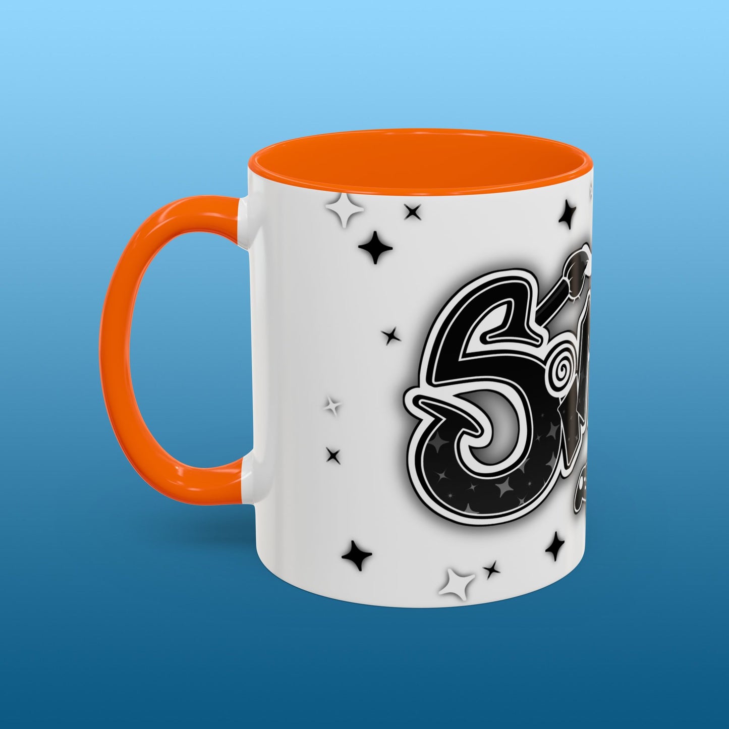 Simeck White Starry Accent Mug