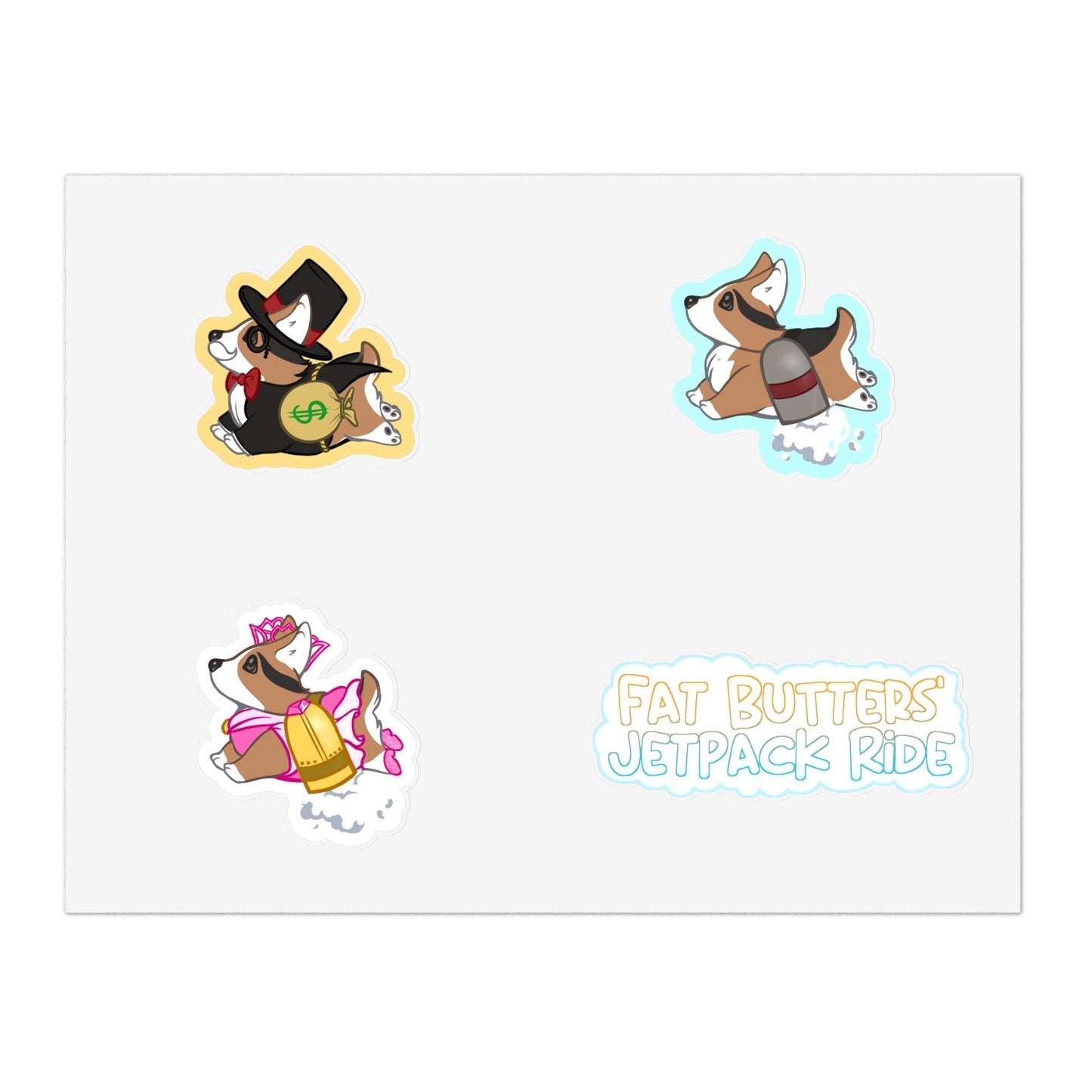 Pastel Butters Sticker Sheet