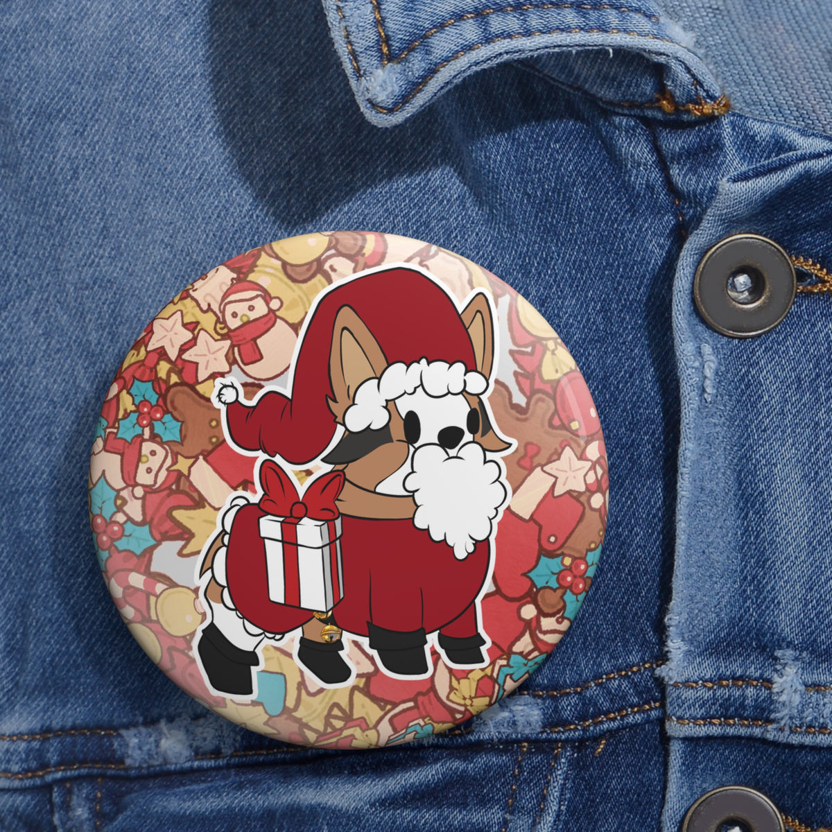 Santa Buttermints Santa Butters Pin Button – Simeck