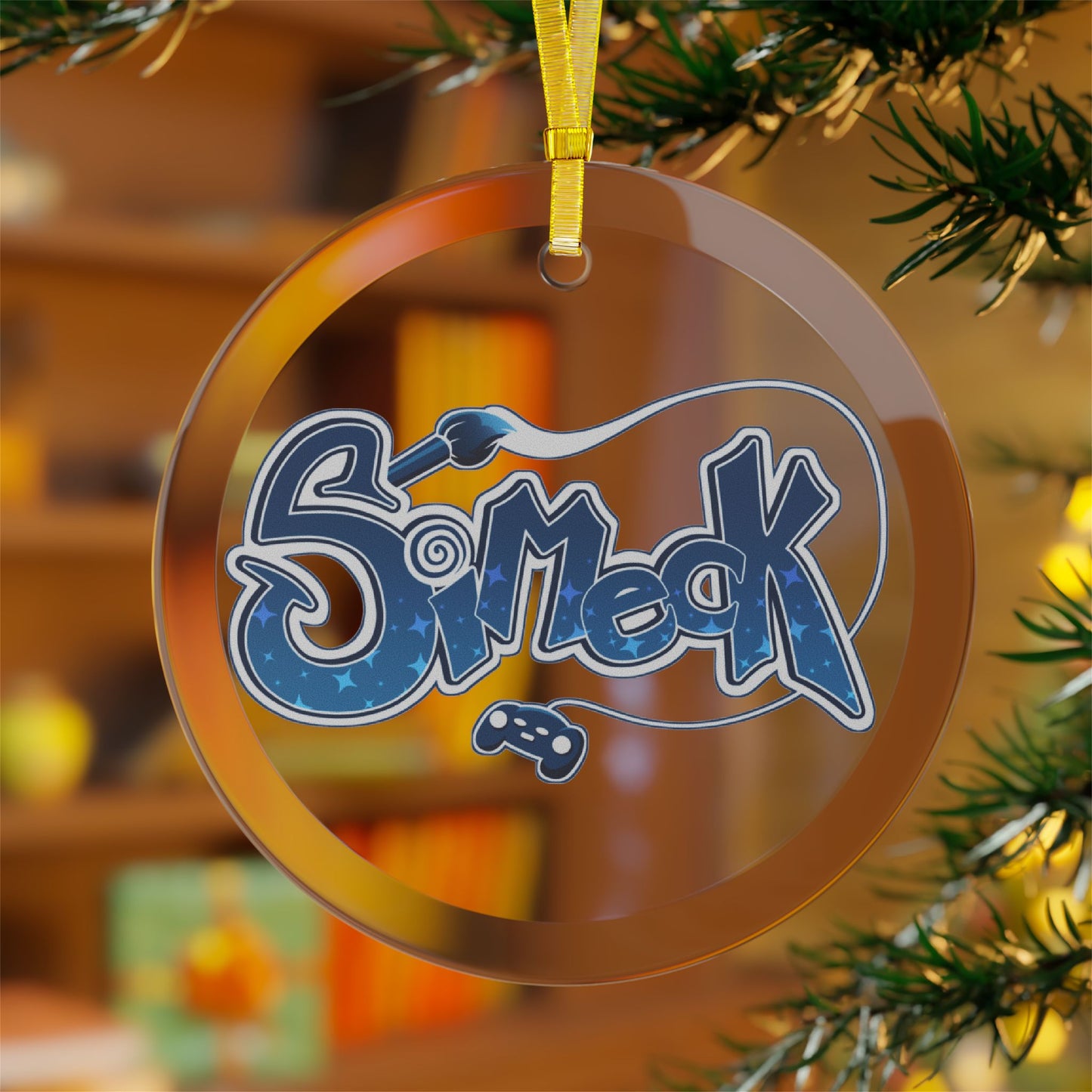 Simeck Blue Glass Ornament