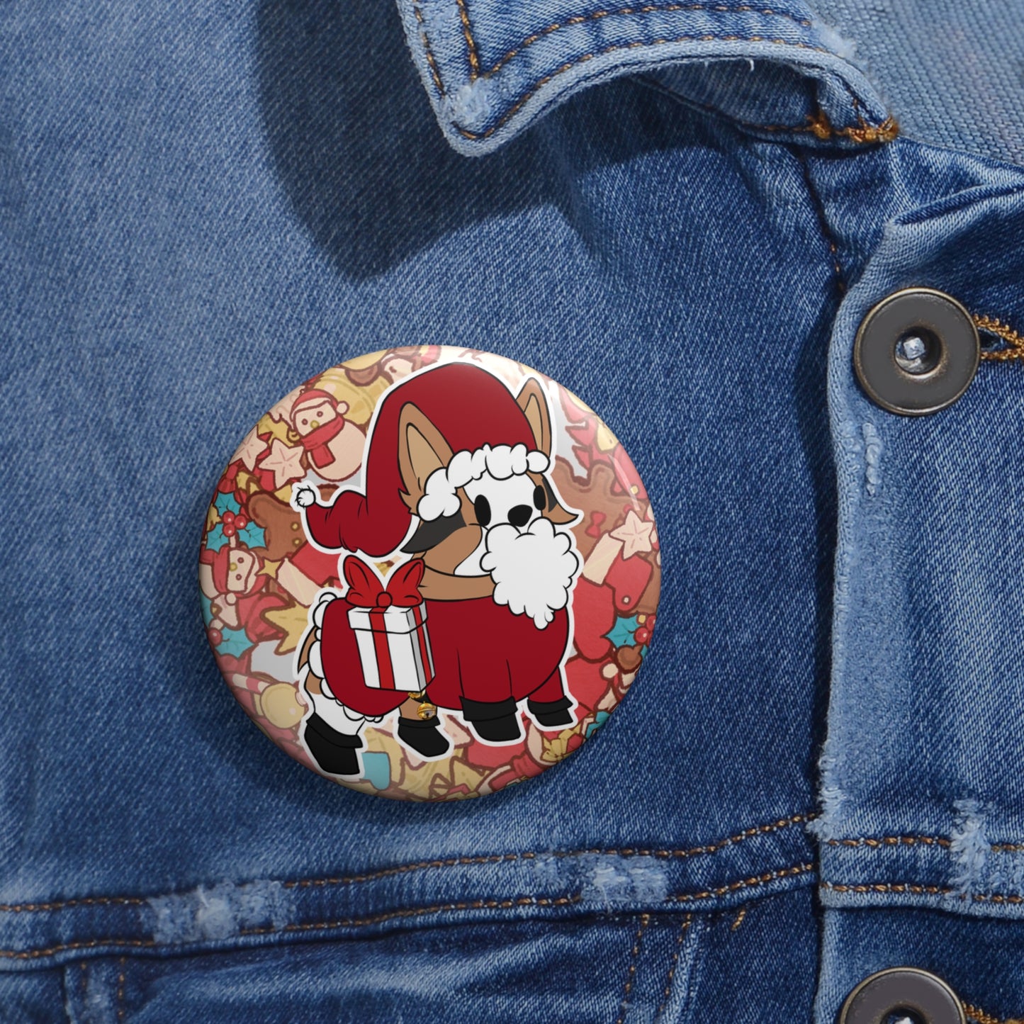 Santa Butters Pin Button