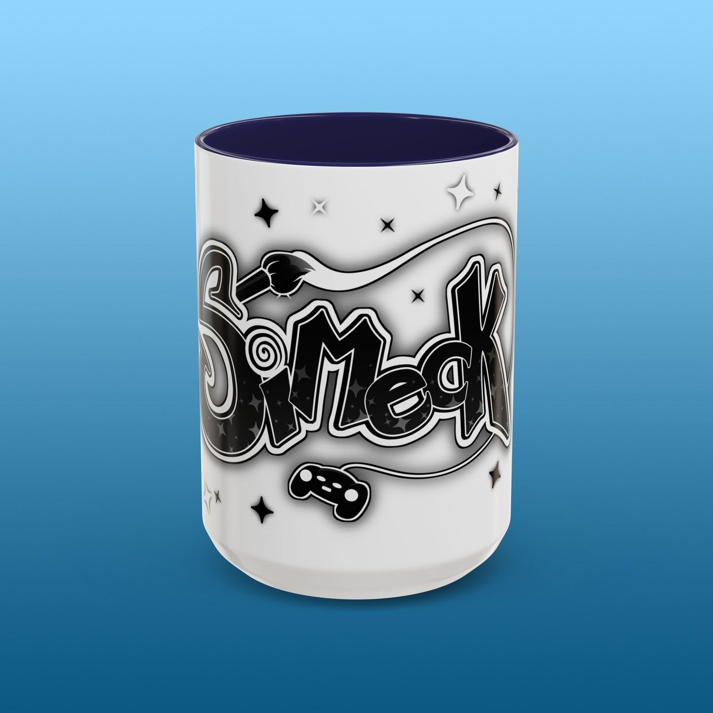 Simeck White Starry Accent Mug