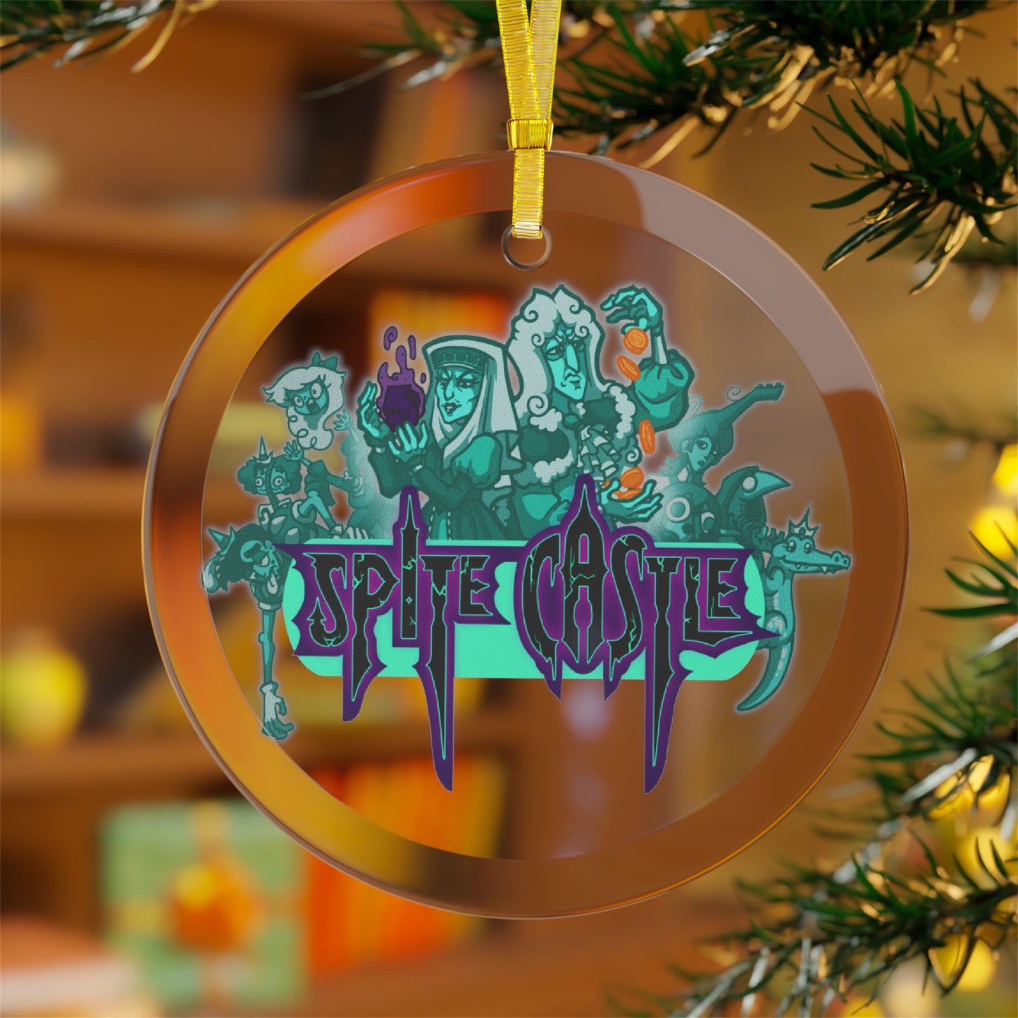 Spite Castle Logo Glass Ornament