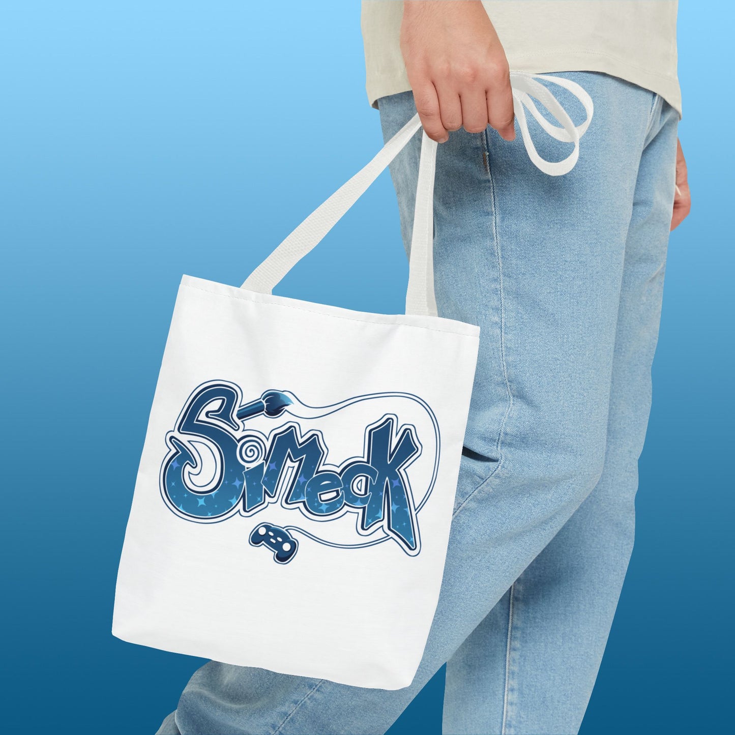 Simeck Blue Tote Bag