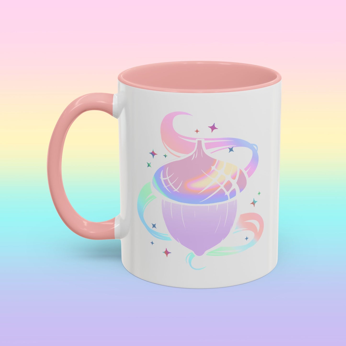 Iridescent Acorn Productions White Accent Mug
