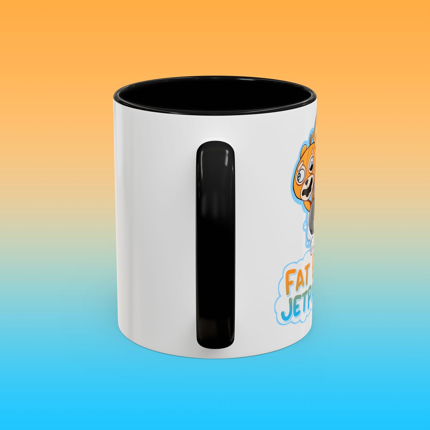 Fat Butters White Accent Mug