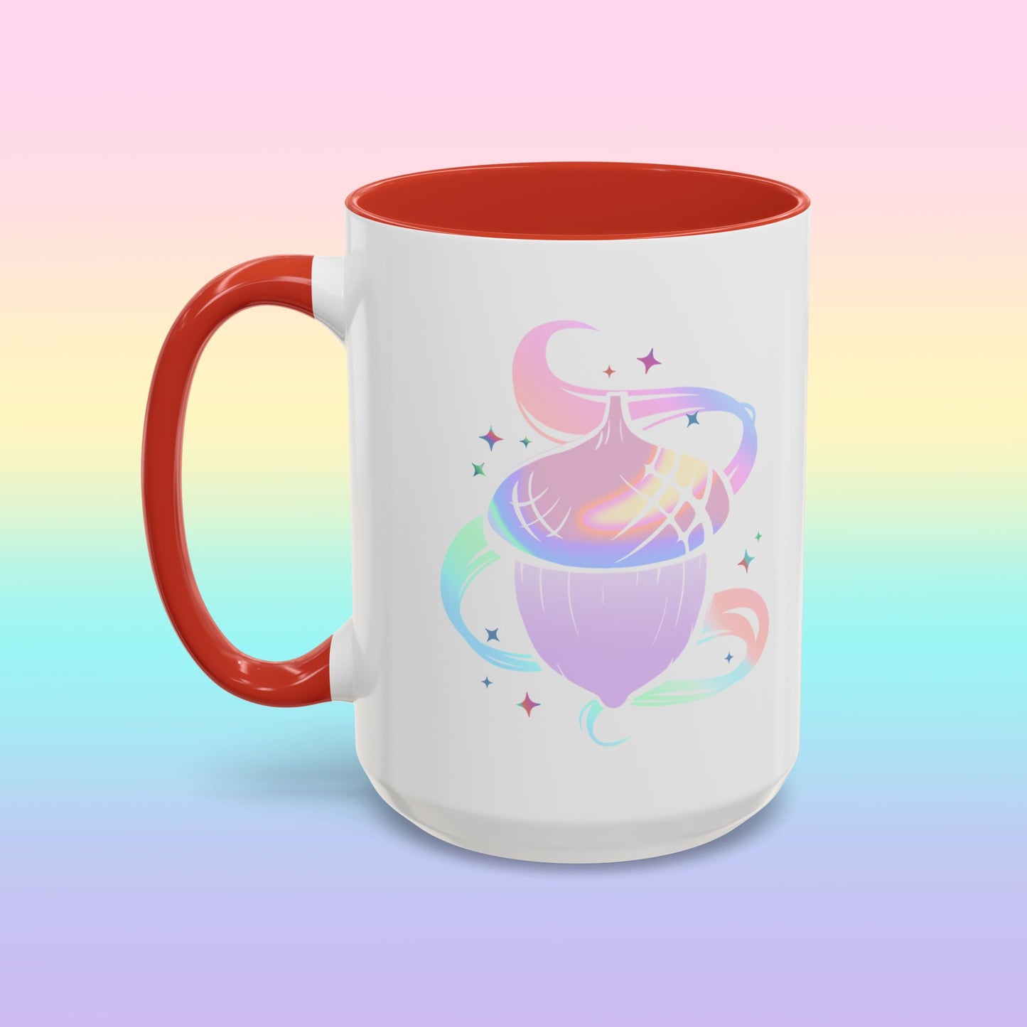 Iridescent Acorn Productions White Accent Mug