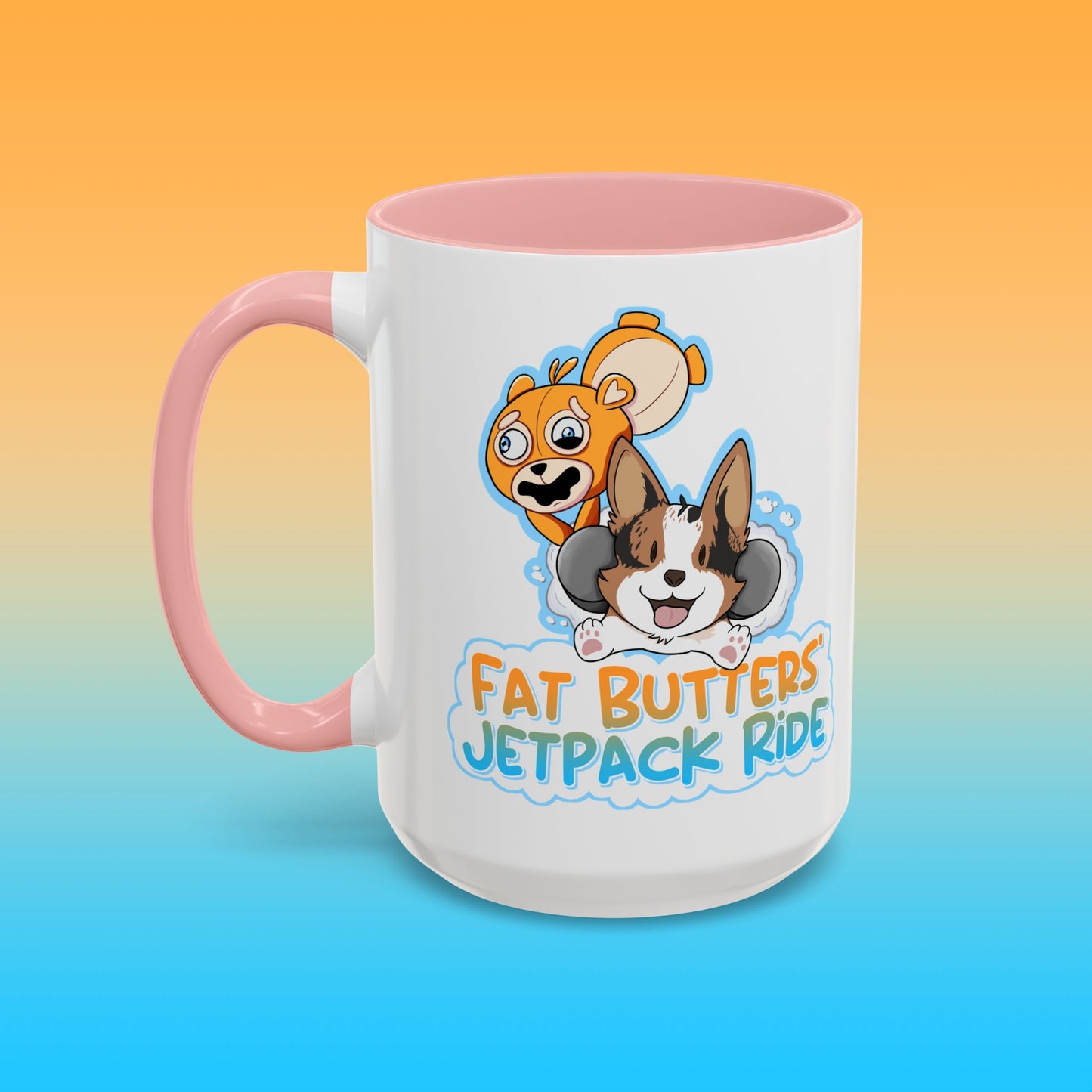 Fat Butters White Accent Mug