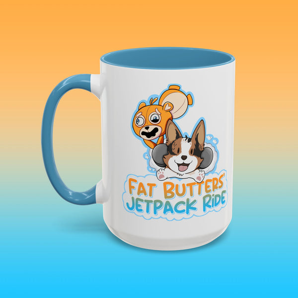 Fat Butters White Accent Mug