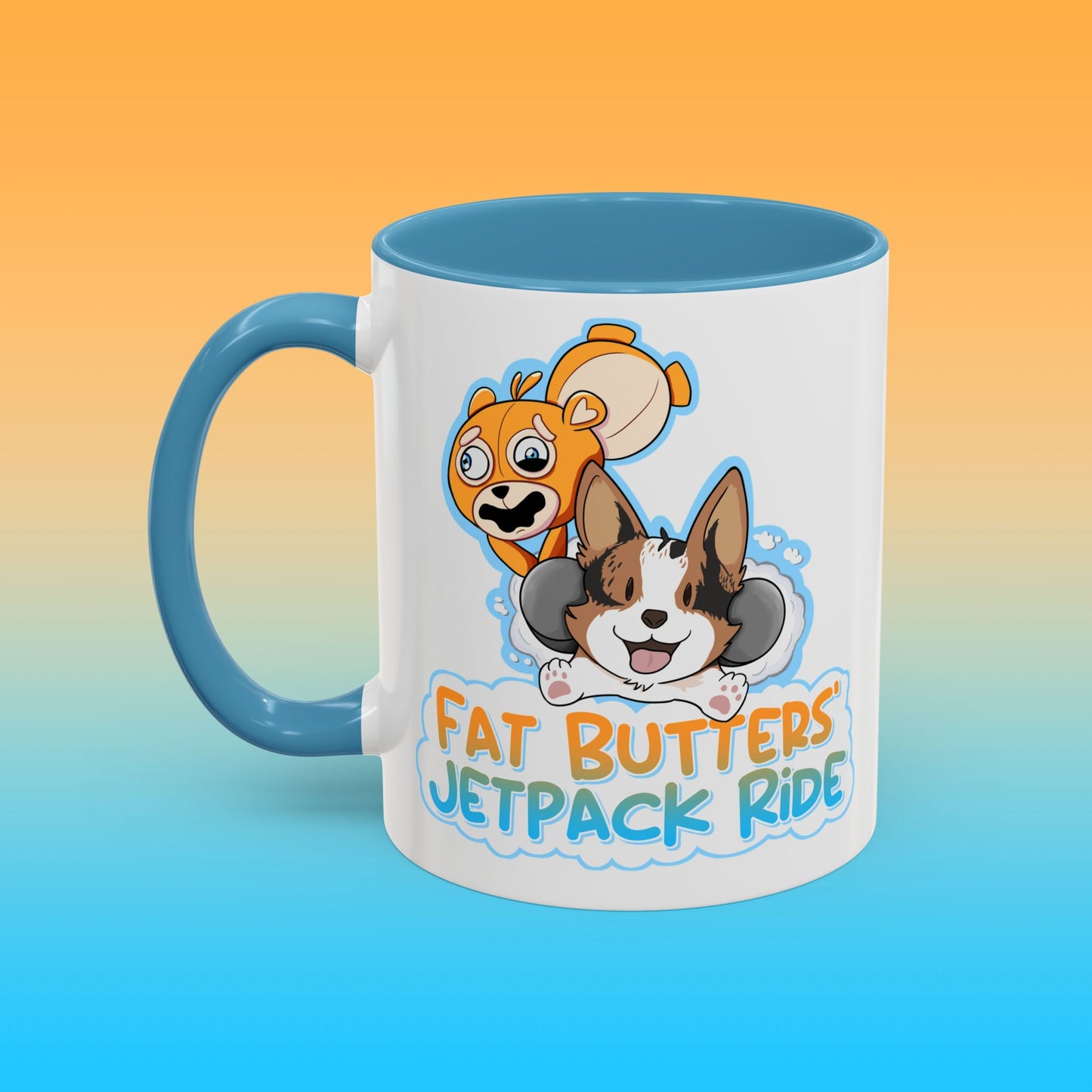 Fat Butters White Accent Mug