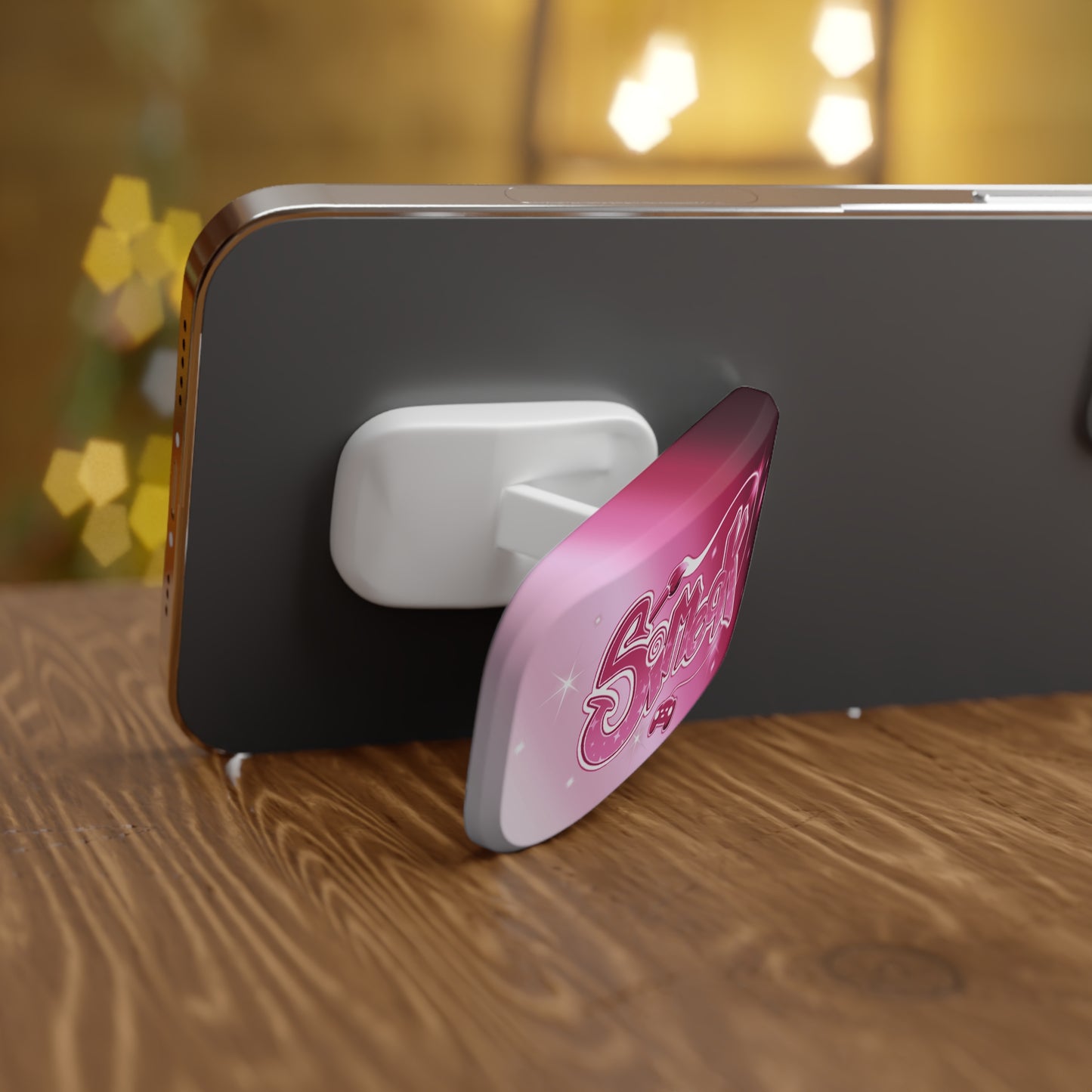 Simeck Pink Diamond Phone Click-On Grip