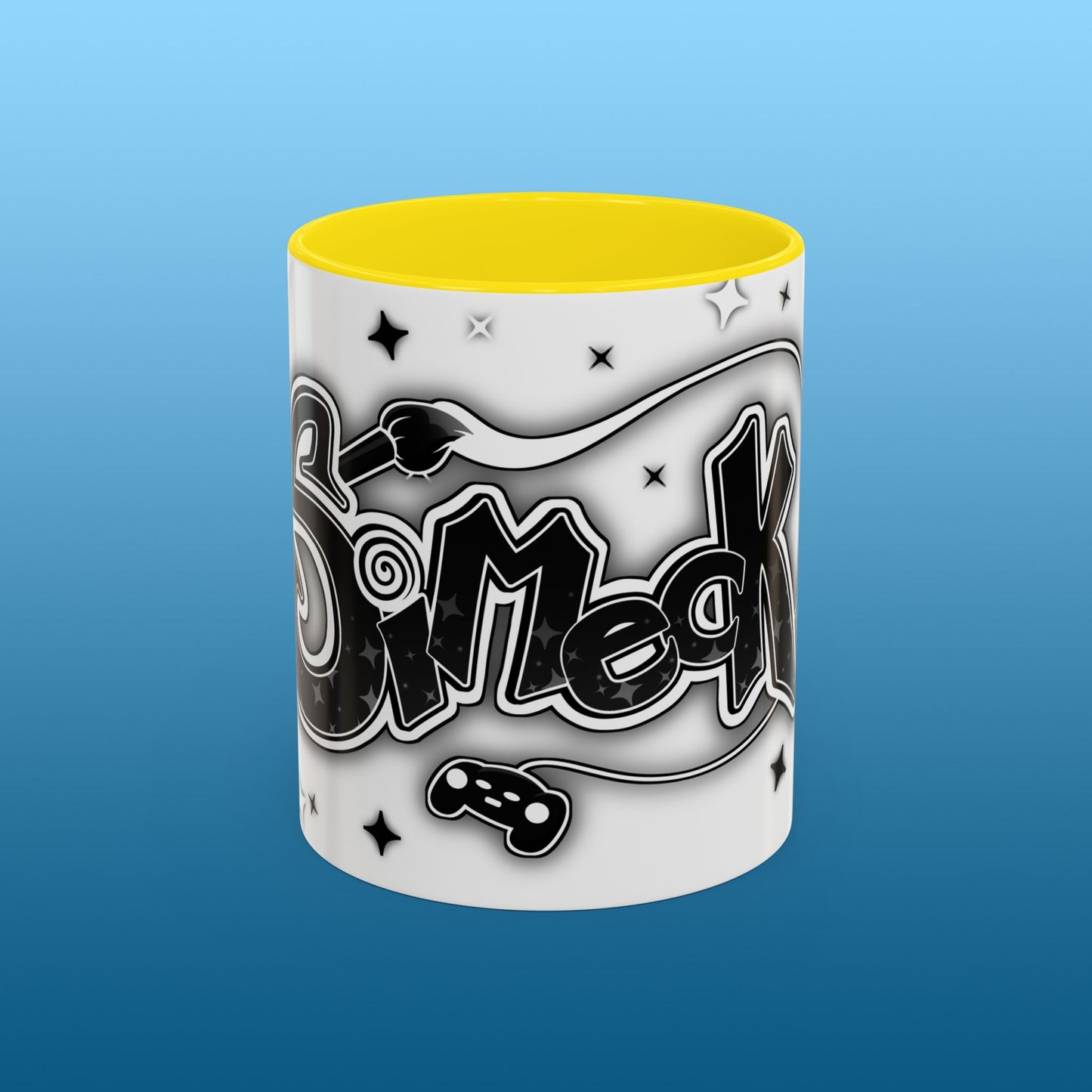 Simeck White Starry Accent Mug