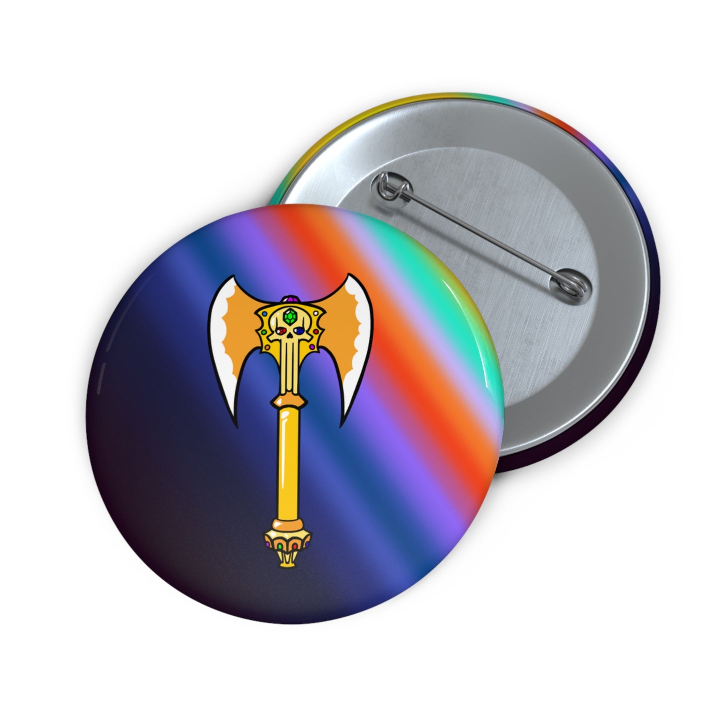 Gilded Axe of Greed Pin Button
