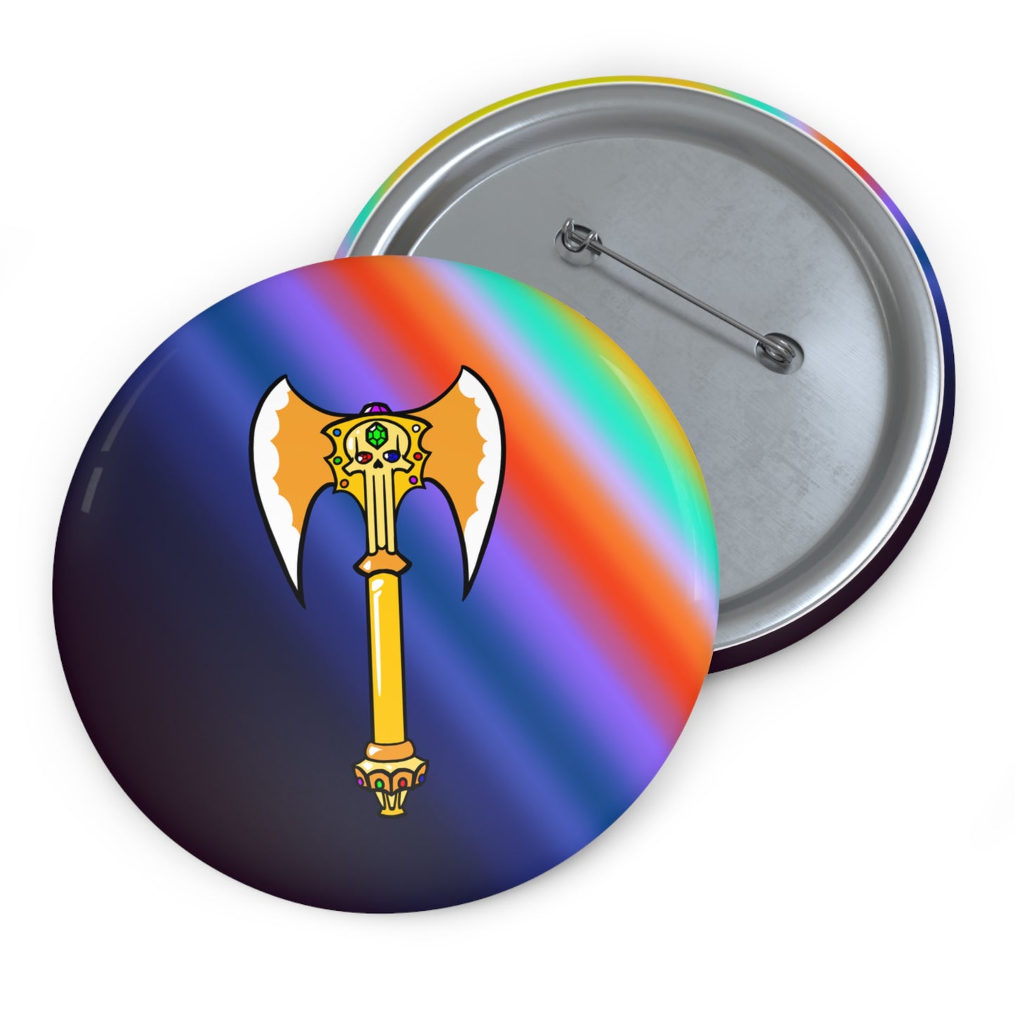 Gilded Axe of Greed Pin Button