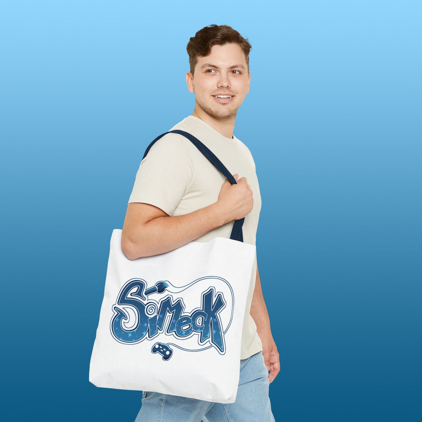 Simeck Blue Tote Bag
