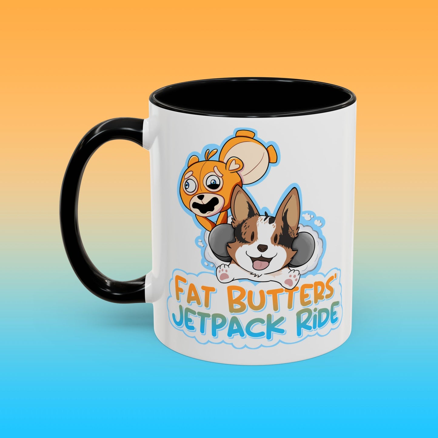 Fat Butters White Accent Mug