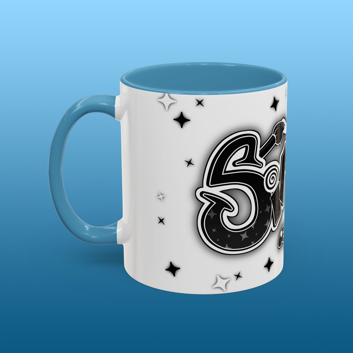 Simeck White Starry Accent Mug