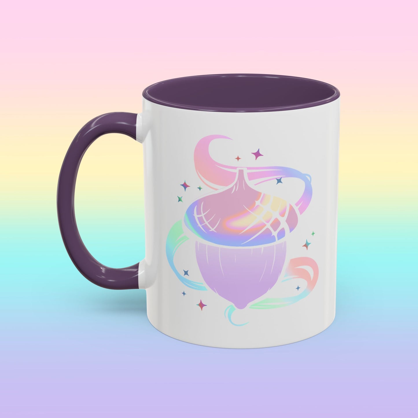 Iridescent Acorn Productions White Accent Mug