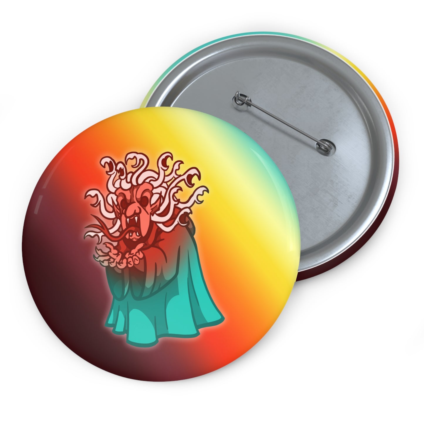 Demonic Beggar Pin Button