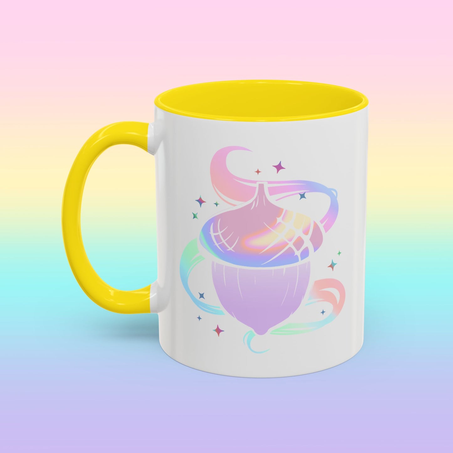 Iridescent Acorn Productions White Accent Mug