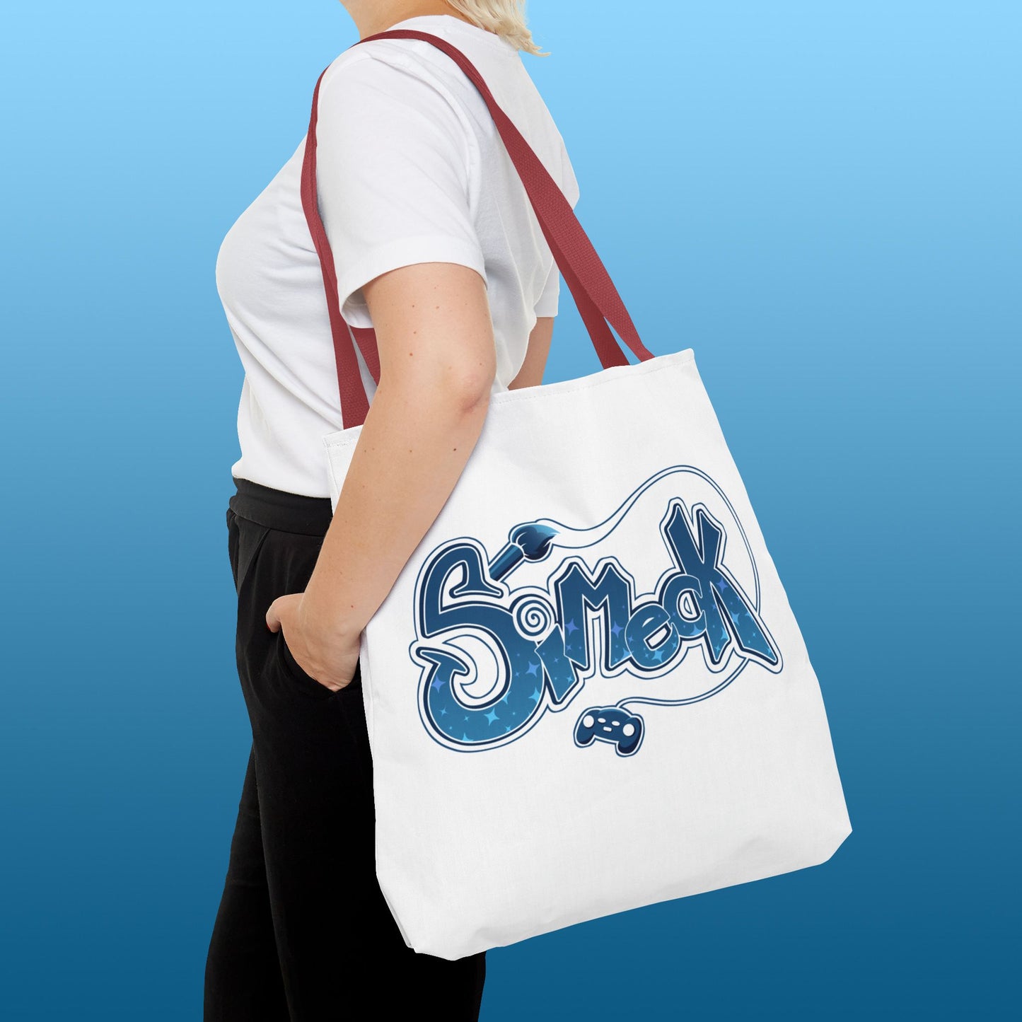 Simeck Blue Tote Bag